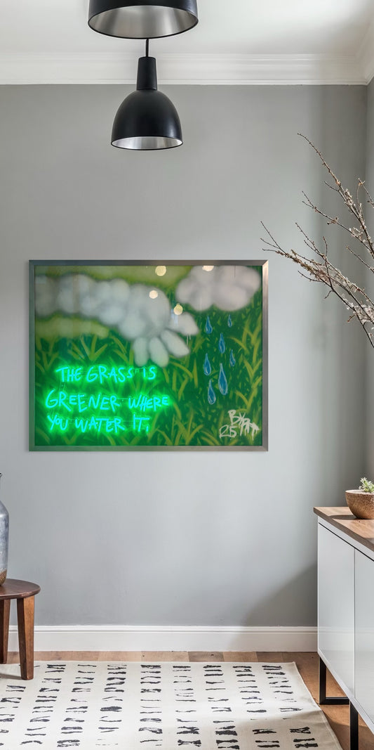 «THE GRASS IS GREENER» Original 125x95cm