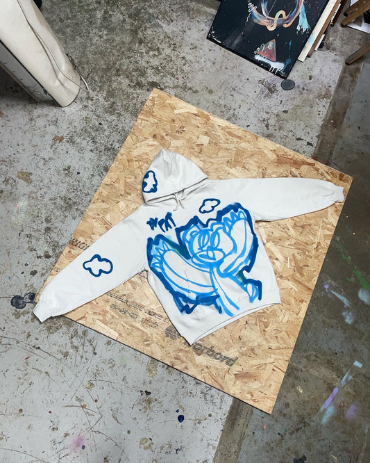 OVERSIZED TEDDY HOODIE (blue)