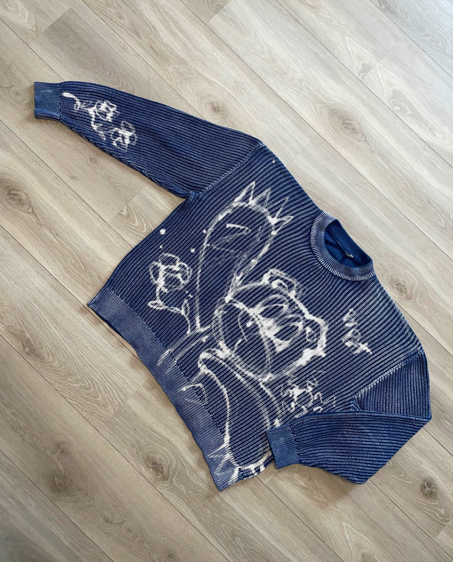 Oversized blue knit