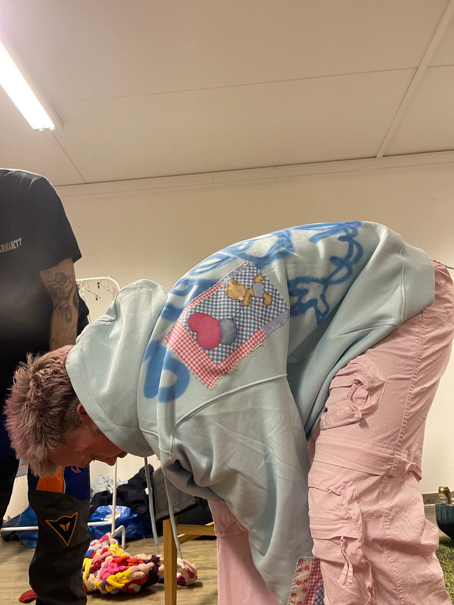 1/1 BLUE TEDDY PATCH HOODIE